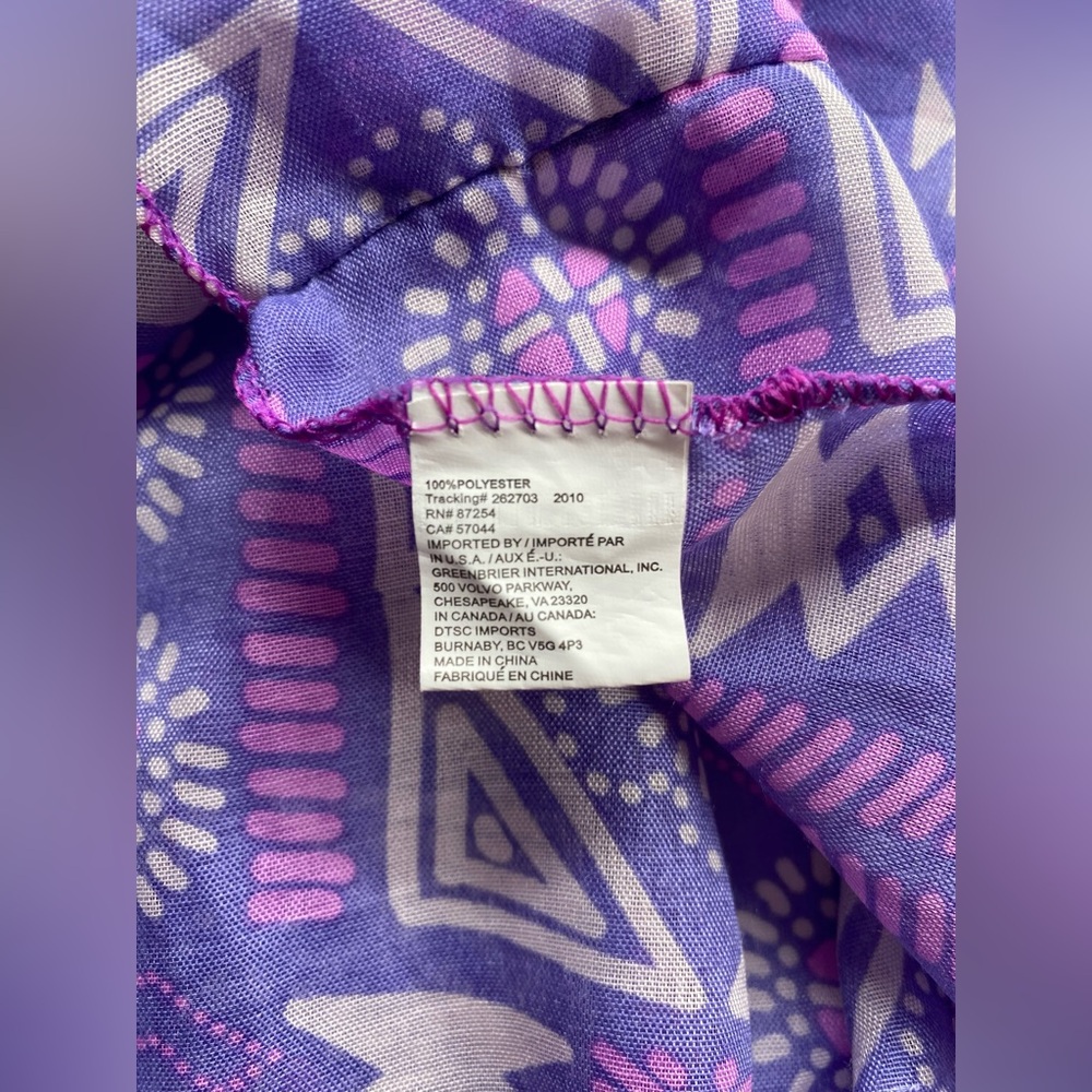Lightweight Purple Patterned Spring Infinity Scarf W - Picture 4 of 5